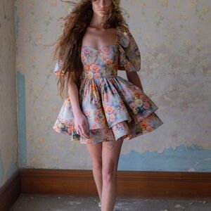 Floral Puff Sleeve Dress